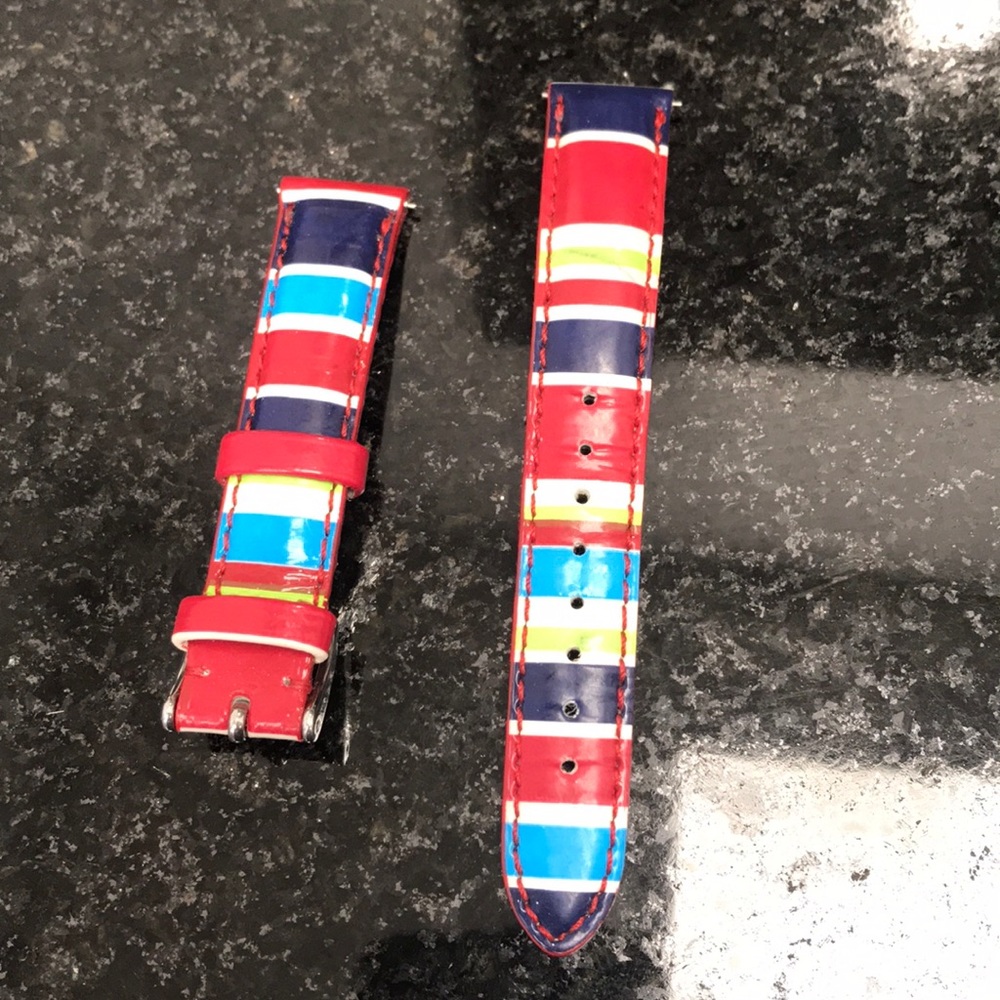 Michele 16mm leather watch band